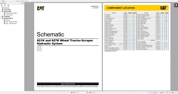 CAT Wheel Tractor Scraper 196MB Full Models 09.2002 08.2021 Updated Electric Hydraulic Schematics EN PDF DVD 9