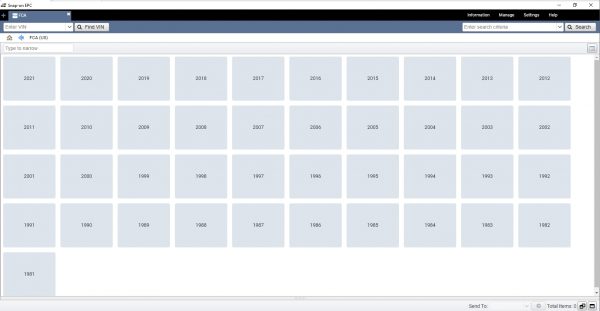 Chrysler Fiat FCA EPC5 International 07.2021 Electronic Parts Catalogue DVD 3