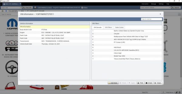 Chrysler Fiat FCA EPC5 International 07.2021 Electronic Parts Catalogue DVD 9