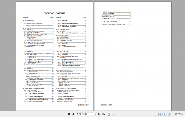 Clark Electric Pallet Truck PPXS 20 Service Manual SM EU104 2