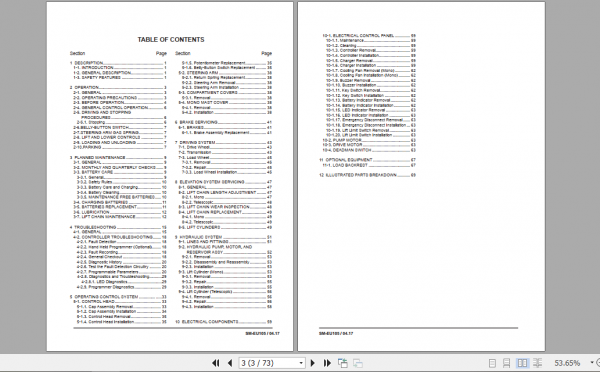 Clark Electric Stacker WS 10 M Service Manual SM EU 105 2