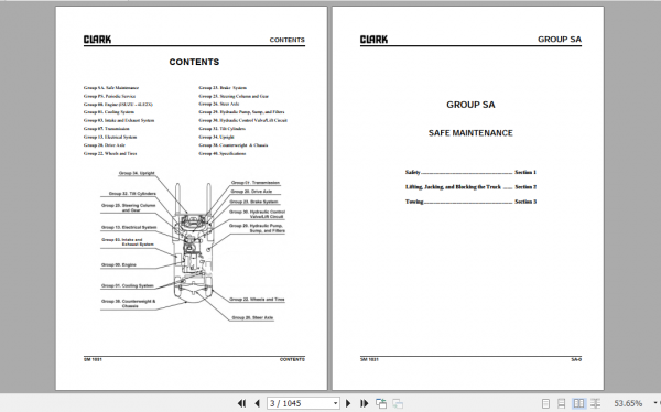 Clark Forklift 2021 GTS 20 33 D ISUZU ENGINE Service Manual 8129704 2