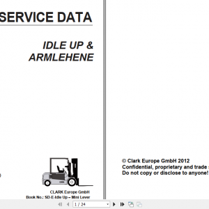 Clark Forklift C15 20S Diesel P152D Service Manual 8036092 3404937609D42Ff75