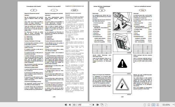 Clark Forklift CDP16 20S German Operator Manual 4349237 2