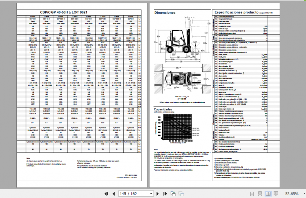 Clark Forklift CDP40 50H Operator Manual 4340332 4