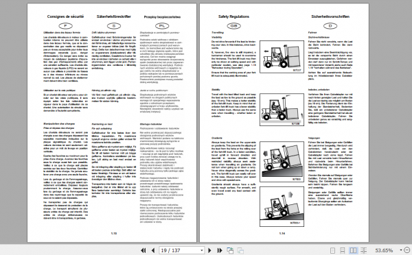 Clark Forklift CGC 40 70L Operator Manual 8041618 3