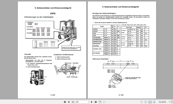Clark Forklift CQ 20D 30L German Operator Manual 3344080 4