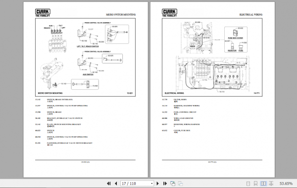 Clark Forklift CRX 10 13 Parts Manual 8049647 3