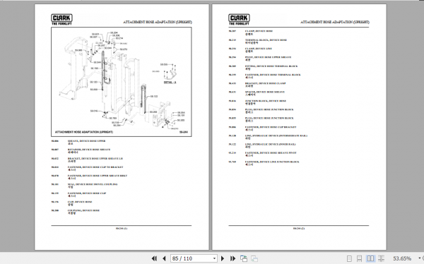 Clark Forklift CRX 10 13 Parts Manual 8049647 4