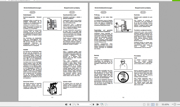 Clark Forklift CRX 10 25 German Operator Manual 8041618 2