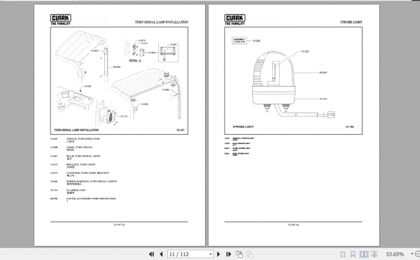 Clark Forklift CRX 20 25 Parts Manual 8099430 2