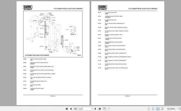 Clark Forklift CRX 20 25 Parts Manual 8099430 3