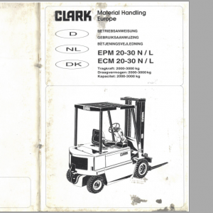 Clark Forklift CTX 40 70 German Operator Manual 8096248 3 1