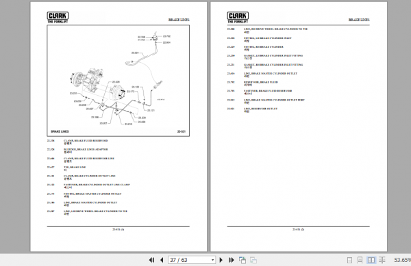 Clark Forklift CTX 40 70 Parts Manual 8090308 4