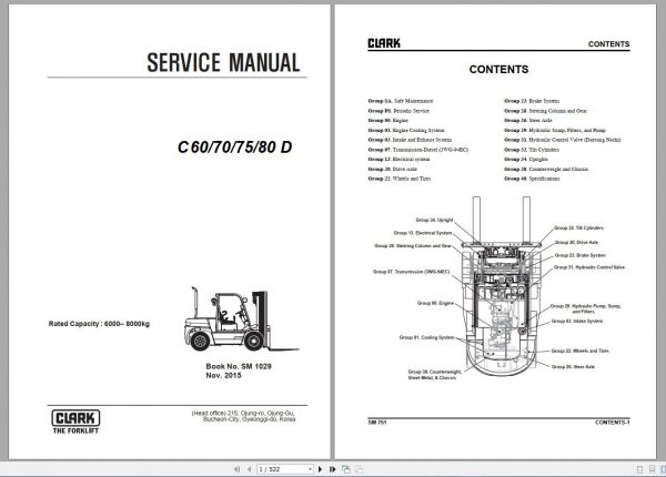 Clark Forklift DVD PDF 2021 928GB Service Manual Parts Catalog Operator Manual 16
