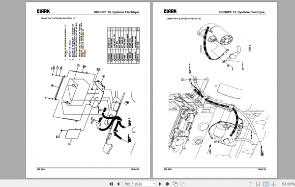 Clark Forklift French C15 20s Diesel P152D Service Manual 8076487 4