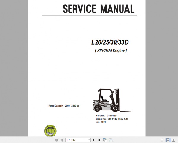 Clark Forklift GEX 40 45 50 Service Manual 8106230 4 1