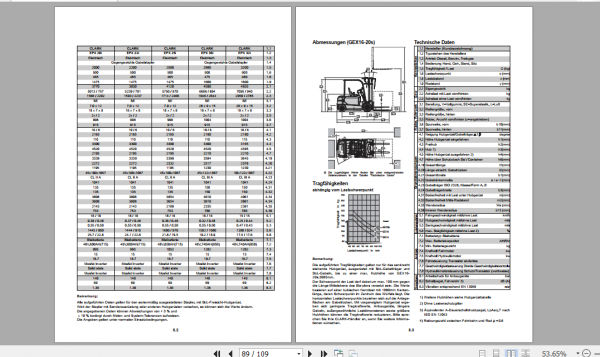 Clark Forklift GEX GTX EPX 16 32i S L German Operator Manual 8105234 4
