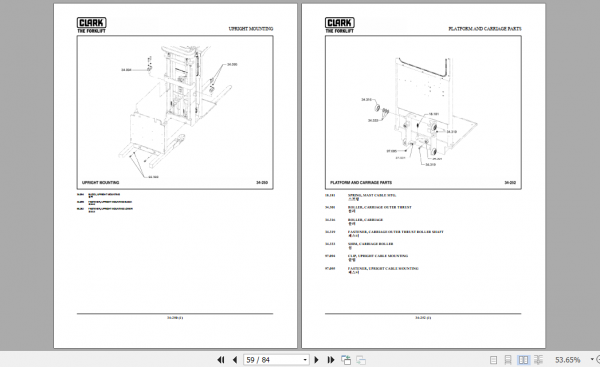 Clark Forklift OSX 15 Parts Manual 8089349 4