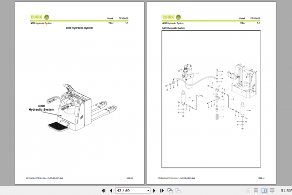 Clark Forklift PPXSio20 Parts Manual PB EU146 4