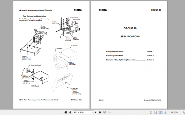 Clark Forklift TMX 12 25 EPX 16 20s Service Manual 8037870 4