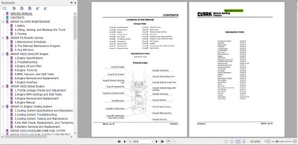 Clark Forklift Truck CGC CGP40 70 LPG Service Manual SM612 2