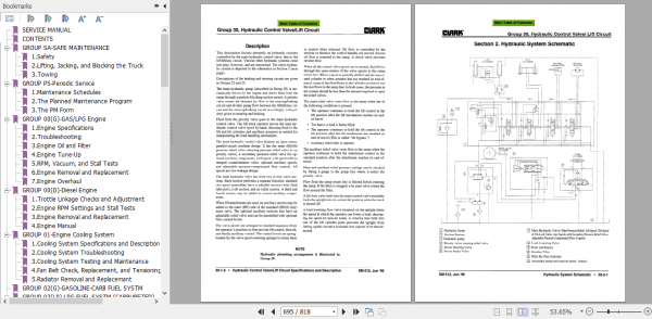 Clark Forklift Truck CGC CGP40 70 LPG Service Manual SM612 4