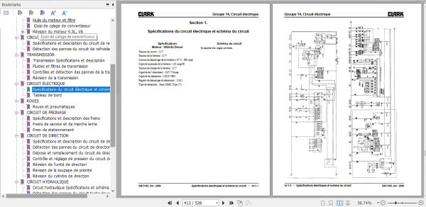 Clark Forklift Truck French CMP 40 45 50s Service Manual SM 5185 2
