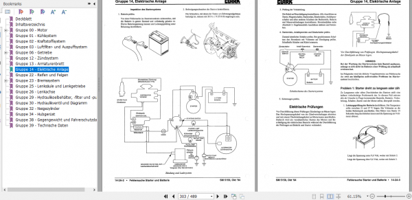 Clark Forklift Truck German CGP CDP 20 30 Service Manual SM 5159 2