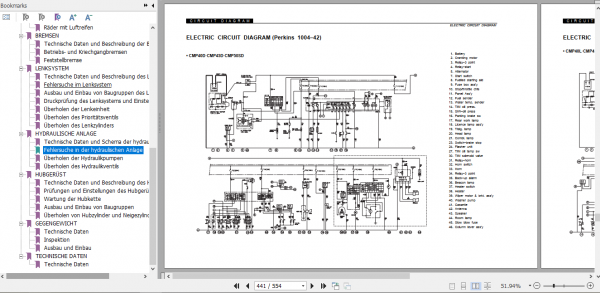 Clark Forklift Truck German CMP 40 45 50s Service Manual SM 5185 4