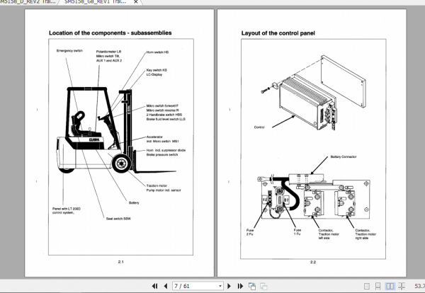 Clark Forklift Truck HPB1 Controller Training Electrical System SM5158 2