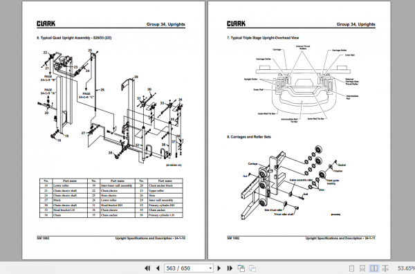 Clark Forklift Truck S20 35D YANMAR Engine Service Manual 8146156 3