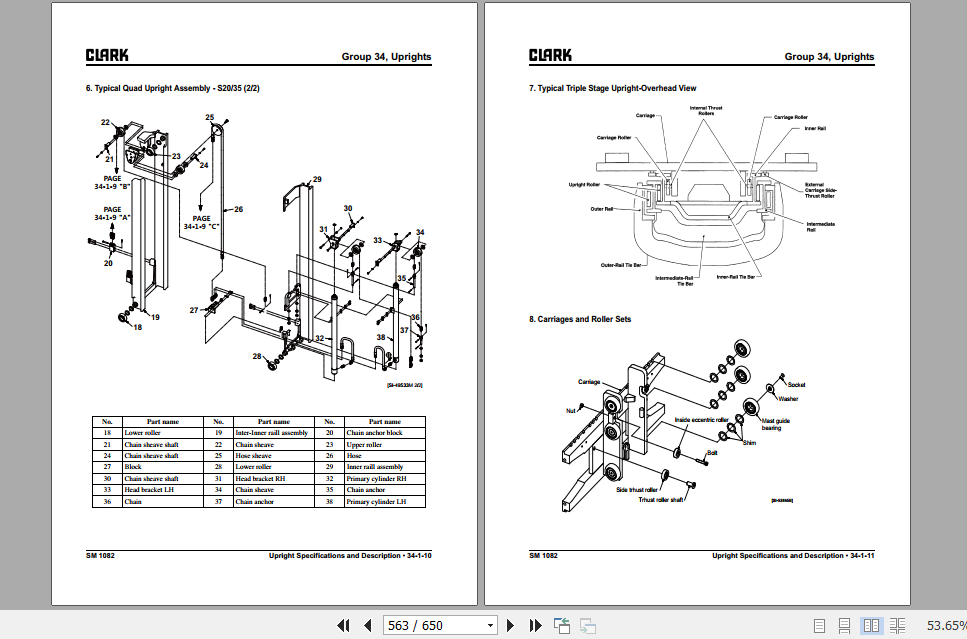 Clark Forklift Truck S20 35D YANMAR Engine Service Manual_8146156