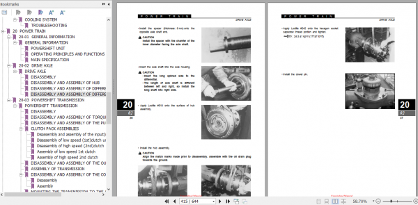 Clark Forklift Truck SF35 45DL CMP40 50sDL Service Manual 8034283 2