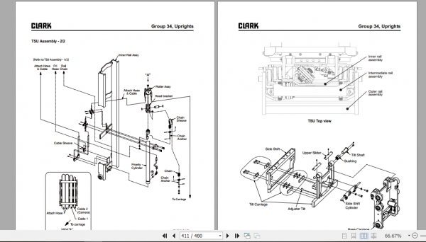 Clark Forklift Truck SRX 14 16 Service Manual 8118384 4
