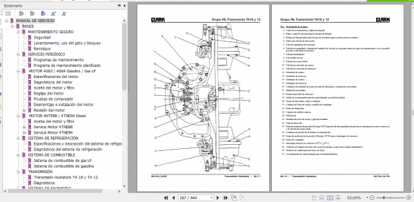 Clark Forklift Truck Spanish CMP 15 30 Service Manual SM 5184 2