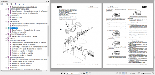 Clark Forklift Truck Spanish CMP50 60 70 75s Service Manual SM 5186 2