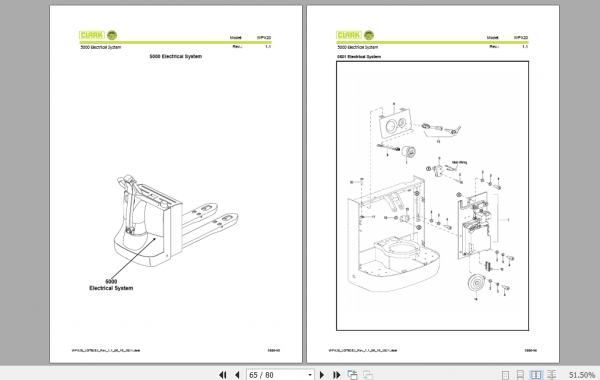 Clark Forklift WPX20 Parts Manual PB EU135 47ff2aeb853b3ee07