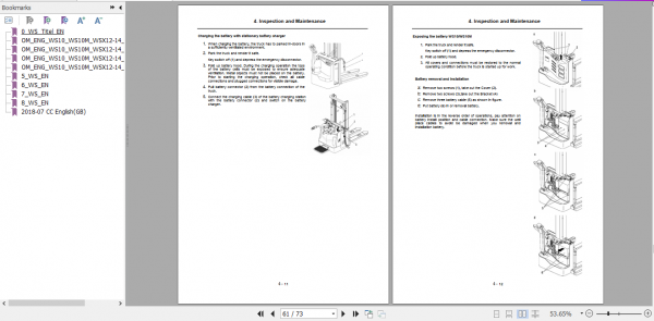 Clark Forklift WS10M WSXD20 PSX16 Operator Manual 4579810 3