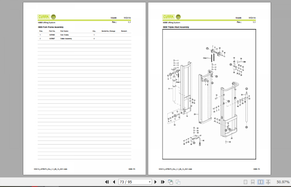 Clark Forklift WSX14 Parts Manual PB EU137 46f51d32c56c3b9ad