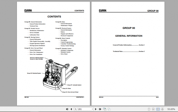 Clark Pallet Truck PX20 Service Manual 8113241 2