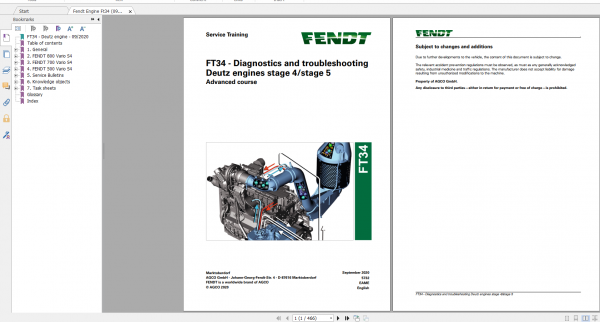 Fendt Engine Ft34 09.2020 EAME Service Training Manual 1