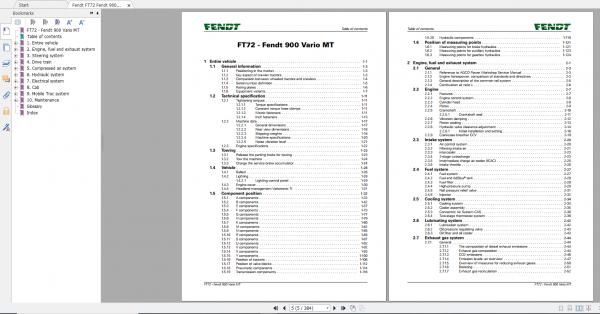 Fendt FT72 Fendt 900 Vario Mt01.2020 Service Training Manual 2