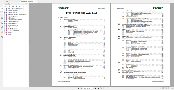 Fendt FT90 Fendt 900 Vario Gen609.2019 Workshop Service Manual 2