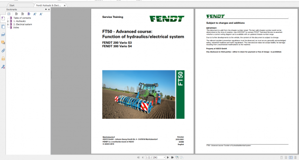 Fendt Ft201 09.2000 EME Service Training Manual 3 1
