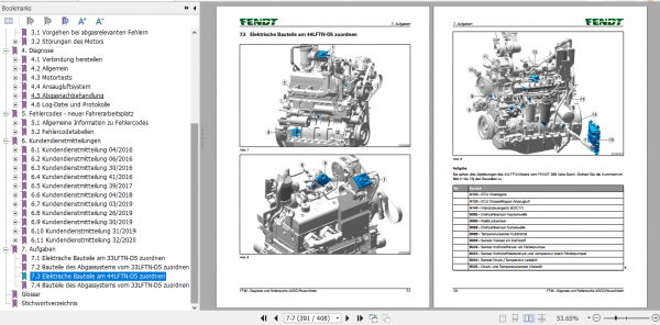 Fendt Tractor FT46 Diagnostic Troubleshooting Service Training Manual German 4