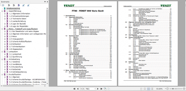 Fendt Tractor FT90 900 Vario Gen6 Introductory Course Service Training Manual German 2