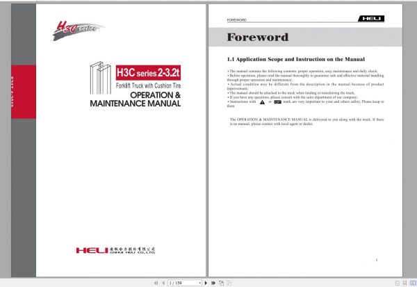 Heli Forklift 8.96GB PDF Part Manual Service Manual Updated 2020 DVD 6