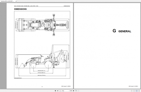 Kubota B24 LA240 BT601 RCK54 RCK54P RCK60B Workshop Manual EN 2