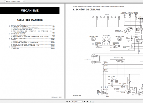 Kubota BX1860 2360 2660 RCK48 54 60 48P 54P18BX23BX LA203 243 Workshop Manual FR 2009 4